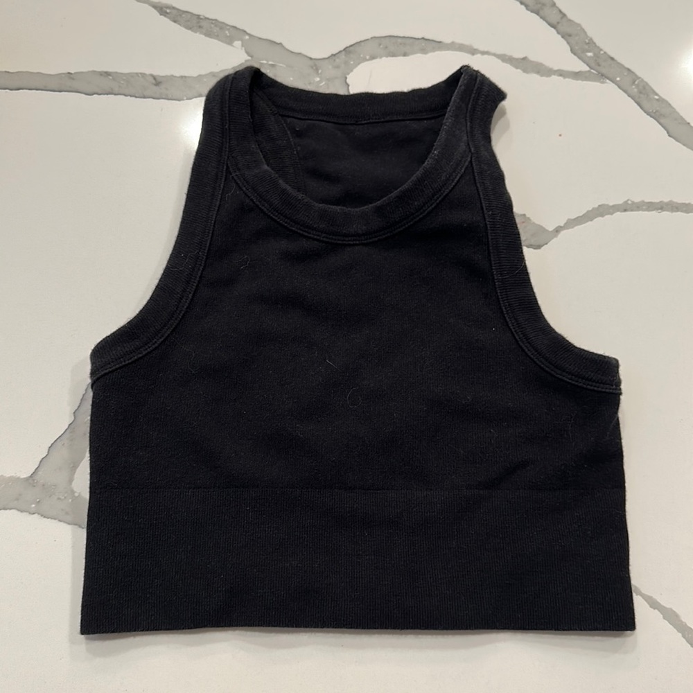 Black Alo Yoga Cropped Workout Tank